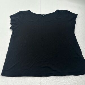 Eileen fisher black slik top size XlArge